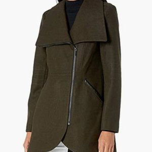 French Connection - Tulip Hem Asymmetrical Hem Wool Blend Coat